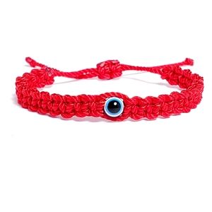 Kids size red string evil eye bracelet